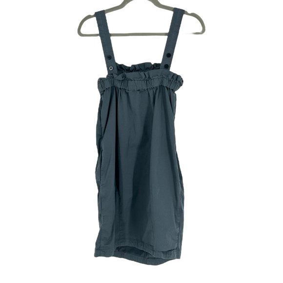 Everlane The Paperbag Dress in Dark Slate - Picture 3 of 8